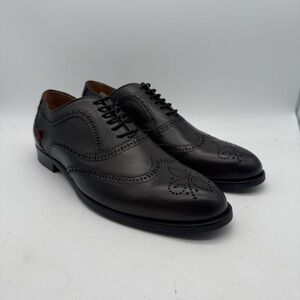BRAND NEW Marc Joseph New York Madison Black Leather Wingtips Size 10.5 US